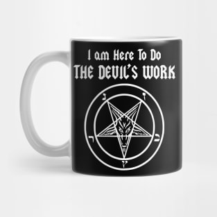 Cult Vintage I am Here To Do The Devil's Work Satan Aesthetic Mug